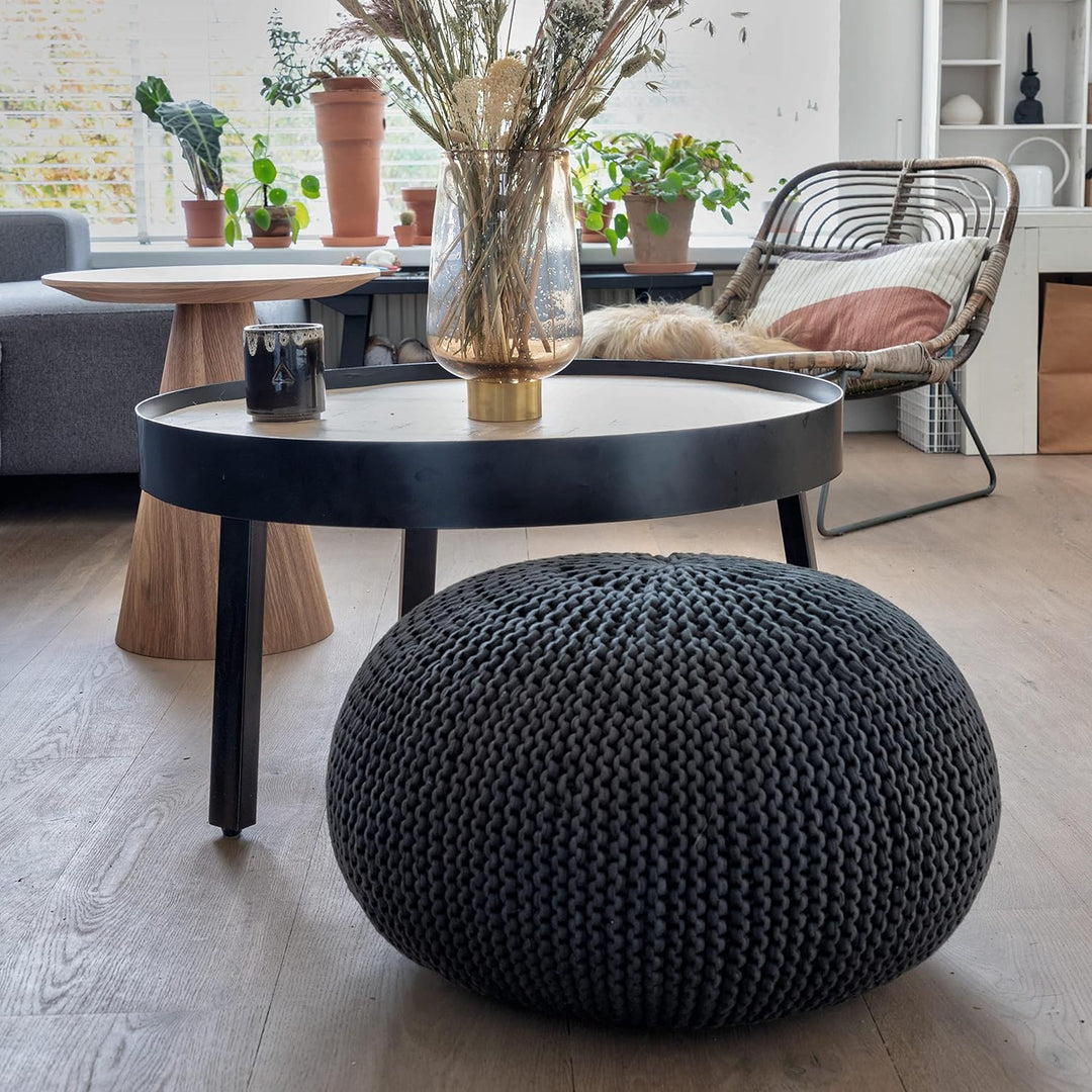 DIY Häkel & Strick Set Zpagetti Pouf Smokey Antracite Anthrazit, Anthrazit