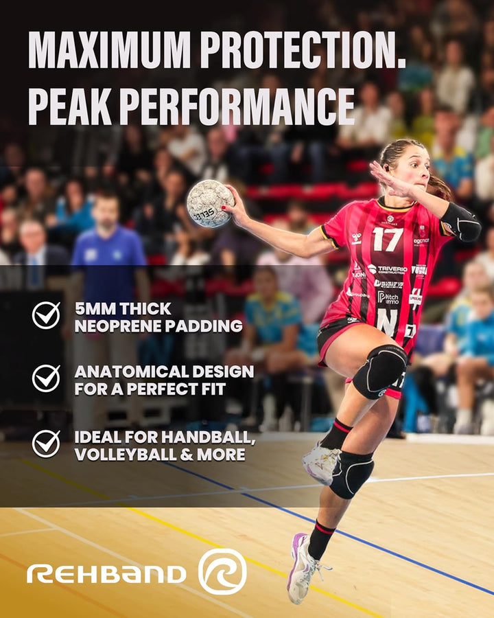 Rehband Knieschützer für Volleyball, Handball & Hallensport, Neopren Knieschoner komfortabel & engan
