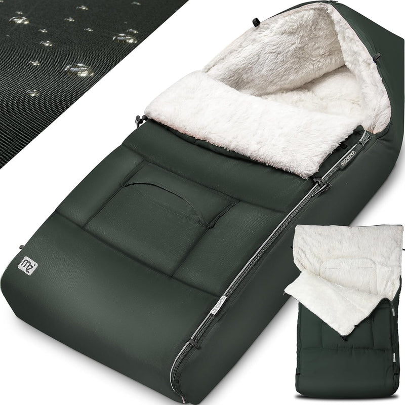 MONZANA® Fusssack für Kinderwagen Baby Winter mit Reflektoren Reissverschluss Waschbar Buggy Babysch