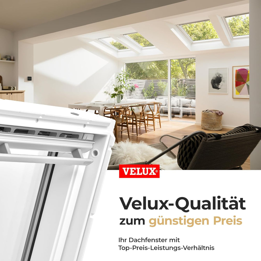 Original Velux Dachfenster - Thermo Technology (66 x 118) mit Eindeckrahmen, 66 x 118