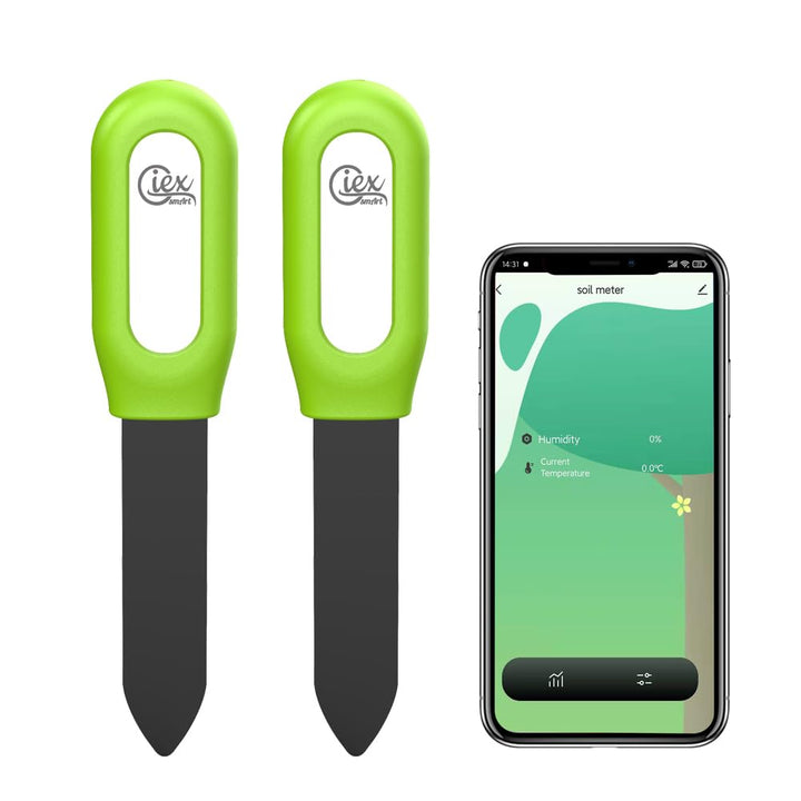 2er-Set ZigBee Bodenfeuchtigkeits- & Temperaturmesser für Garten & Pflanzen – Kompatibel mit Tuya Sm