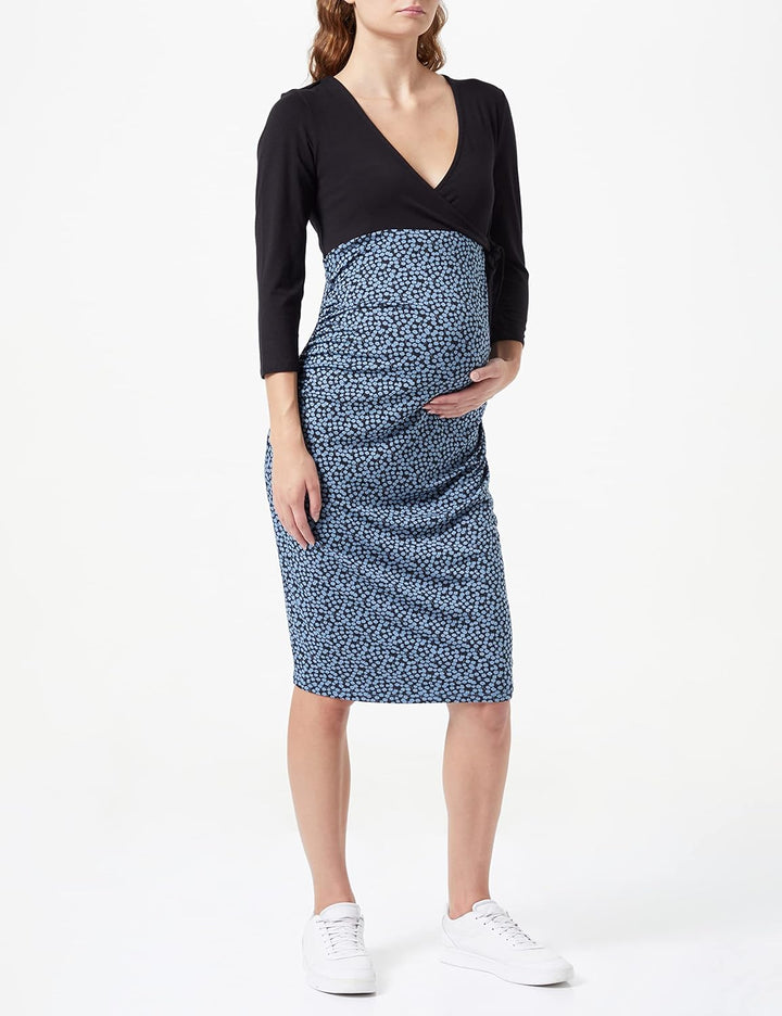 Noppies Damen Dress Olney Nursing 3/4 Sleeve Allover Print Kleid, Black - P090, 38 EU