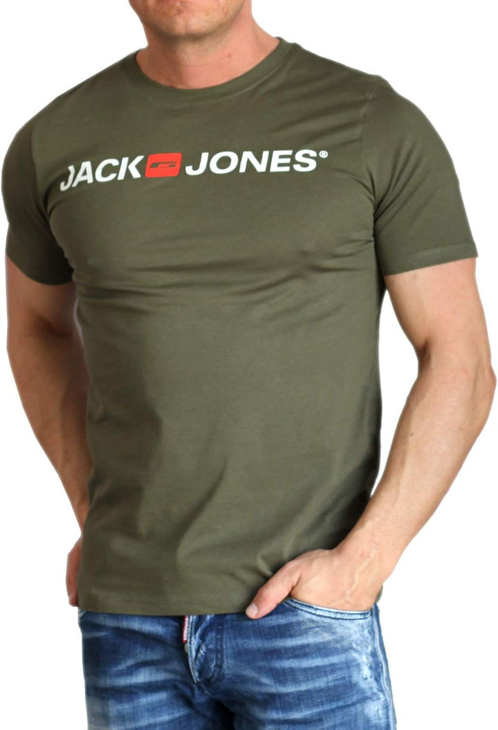 JACK & JONES Herren 5er-Set T-Shirts in verschiedenen Styles, Prints und Farben aus Baumwolle S Slim