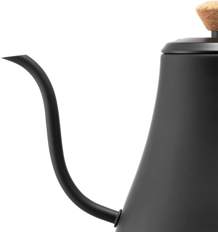 Bodum Melior 11883-259EURO Elektrischer Wasserkocher mit langem Auslauf, 0,8 l, 1.800 W, Schwarz Mat