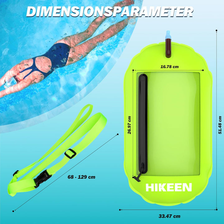 BOOSTEADY Schwimmboje, Trockensack Boje Schwimmen Aufblasbare Trockentasche Swimming Buoy mit Handyt