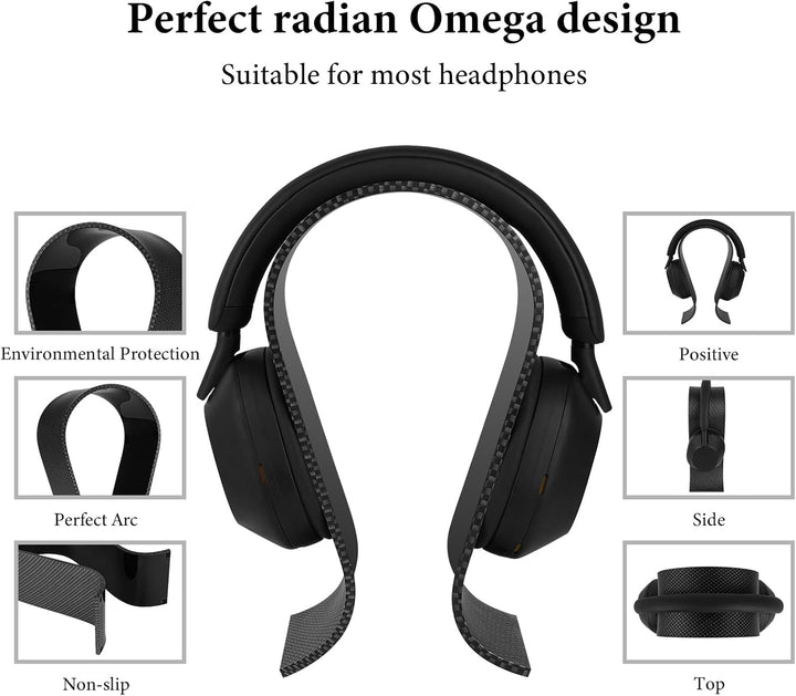 GEEKRIA Acryl Omega Kopfhörerständer für On-Ear, Over-Ear-Kopfhörer, Gaming-Headset-Ständer, Schreib