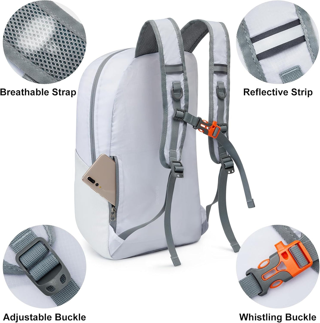 G4Free Faltbarer Leichter Rucksack 25L Unisex Tagesrucksack Kleiner Reiserucksack Wanderrucksack Tre