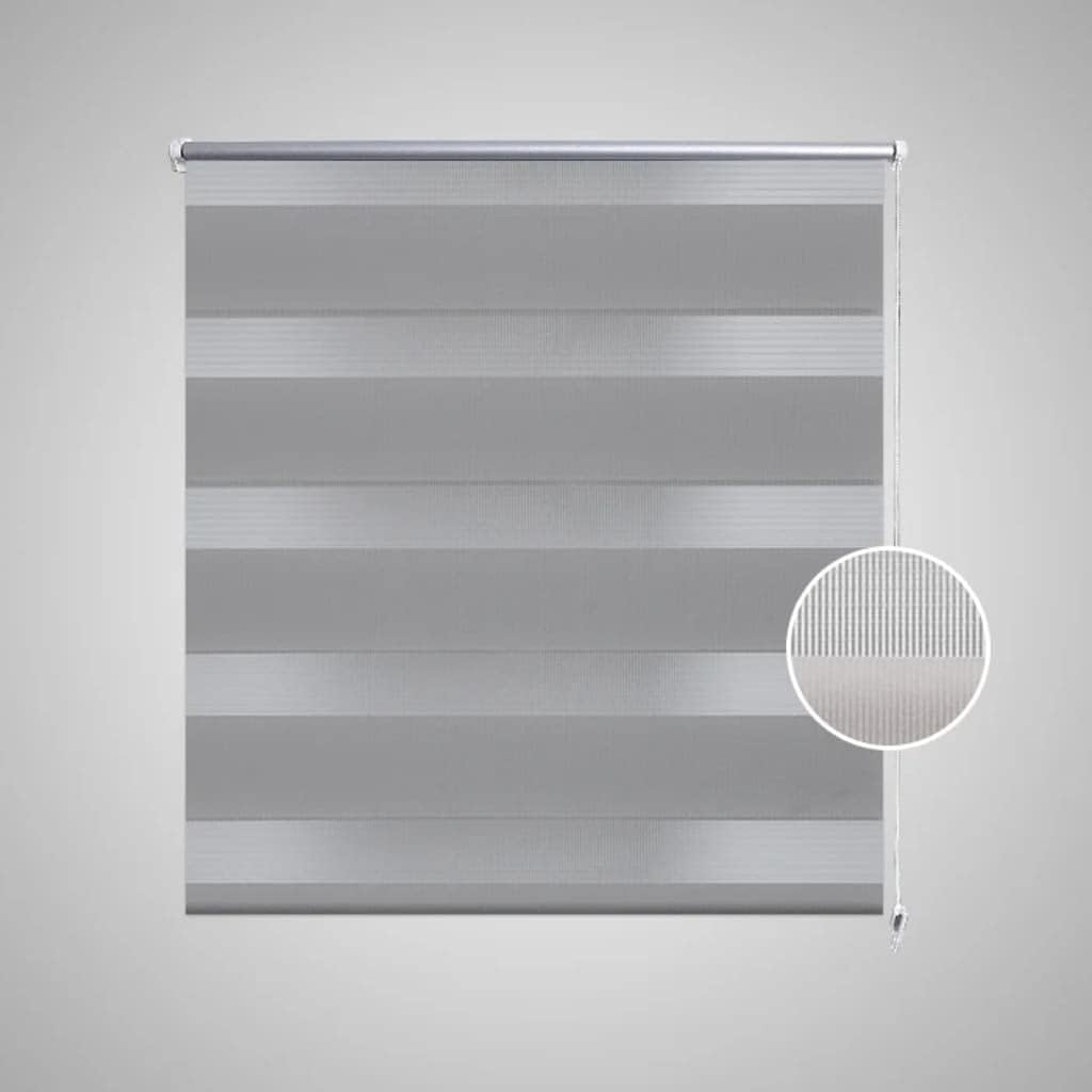 WIFESE Doppelrollo Seitenzug 120x175 cm grau Verdunkelungsrollo Rollos FüR Fenster Ohne Bohren Fenst