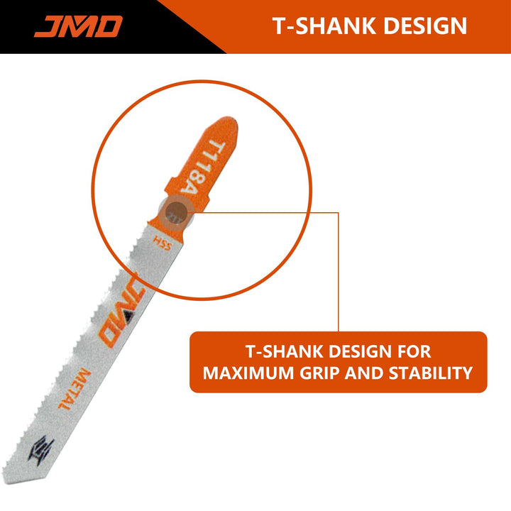 JMD 30 x T118A Stichsägeblatt Metall 75mm 21TPI Sägeblätter Stichsäge für Metall Zubehör Stichsäge,