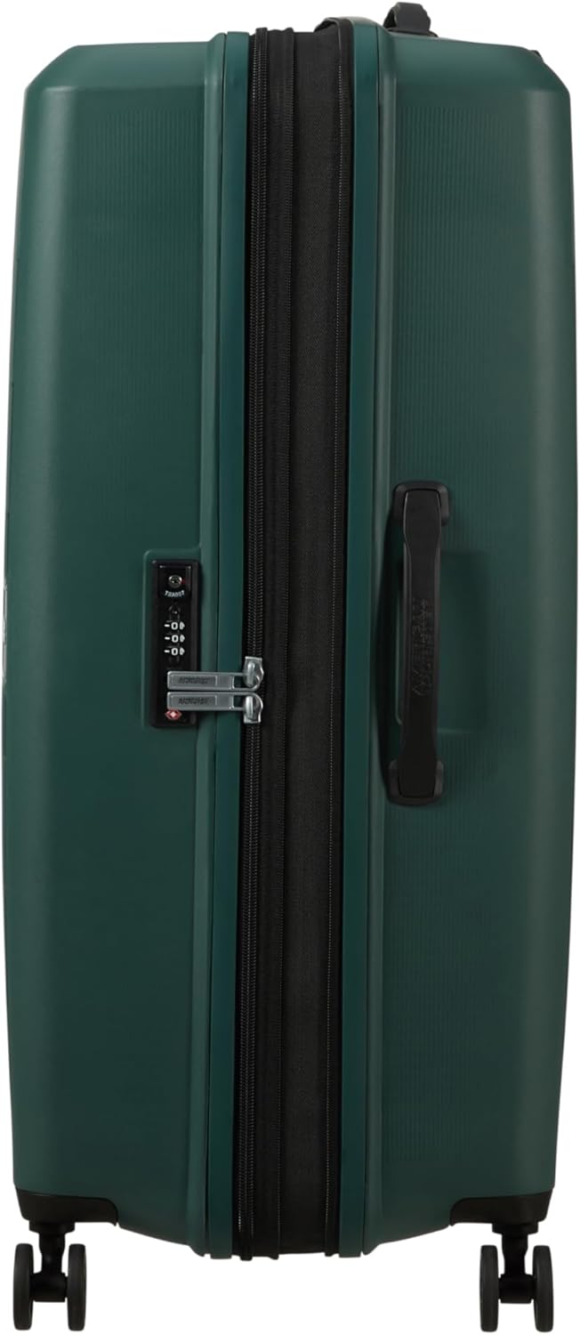 American Tourister Aerostep - Spinner L, Erweiterbarer Koffer, 77 cm, 101.5/109 L, Grün (Dark Forest
