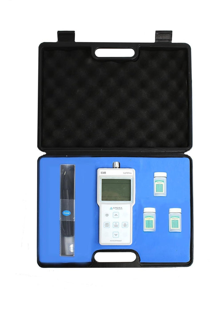 Apera Instruments EC400 tragbares Leitfähigkeit-/TDS-/Temp.-Messgerät (Inkl. 2301T-S Leitfähigkeitse
