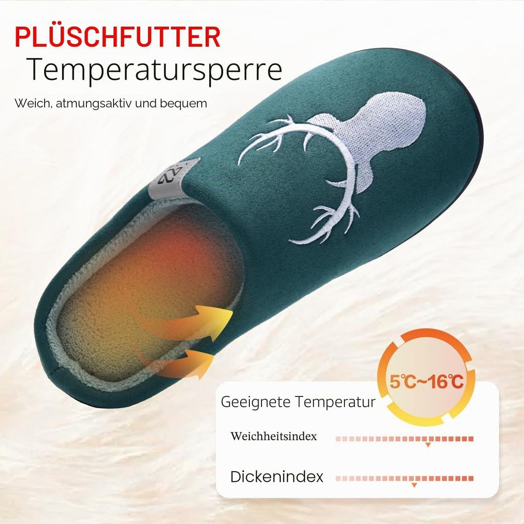 WateLves Damen Herren Hausschuhe aus Memory-Baumwolle Drinnen Pantoffeln im Herbst und Winter für Dr