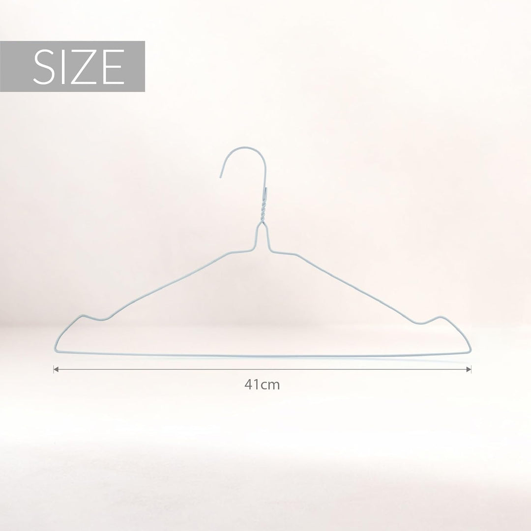 Hangerworld 50 Draht Kleiderbügel 41cm Weiss Mit Einkehrbungen Drahtkleiderbügel Metallkleiderbügel