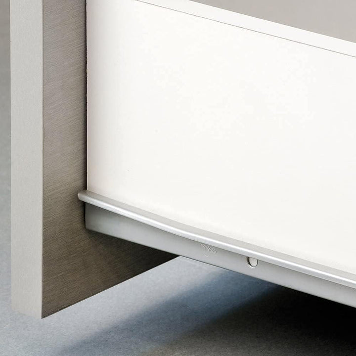 Emuca - Schubladenführungen mit Rollen und Teilauszug, Weiss lackiert, 800 mm, 5 Stück L 800mm Weiss