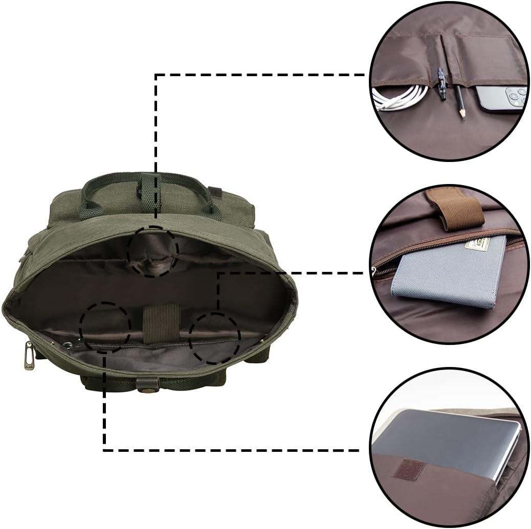 KAUKKO Elegante tragbare Schultasche Daypacks Einheitsgrösse Grün-k1047-2, Einheitsgrösse Grün-k1047
