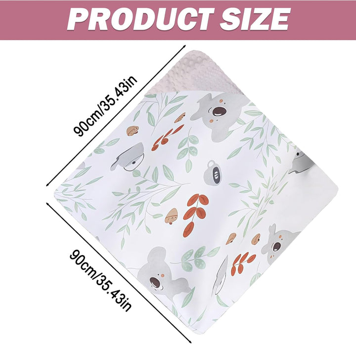 GOEDCH Universal Einschlagdecke Babyschale mit Kapuze 90 x 90 cm: 100% Baumwolle Einschlagdecke für