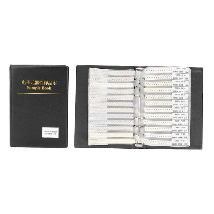Musterbuch für Widerstände, Elektronisches Bauteil Widerstand der Serie 0805 170 Typen Widerstände S