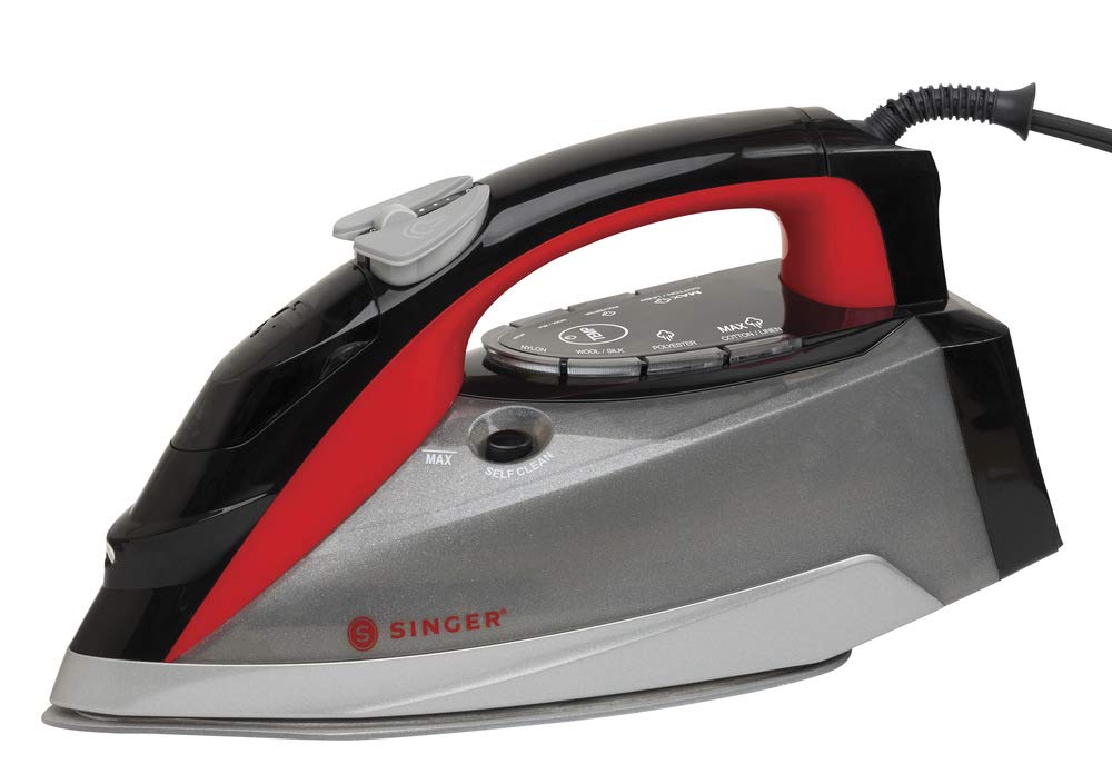 Singer 220435104 STEAMLOGIC Plus 7070 Dampfbuegeleisen Rot, Schwarz 3100W, Colour, S