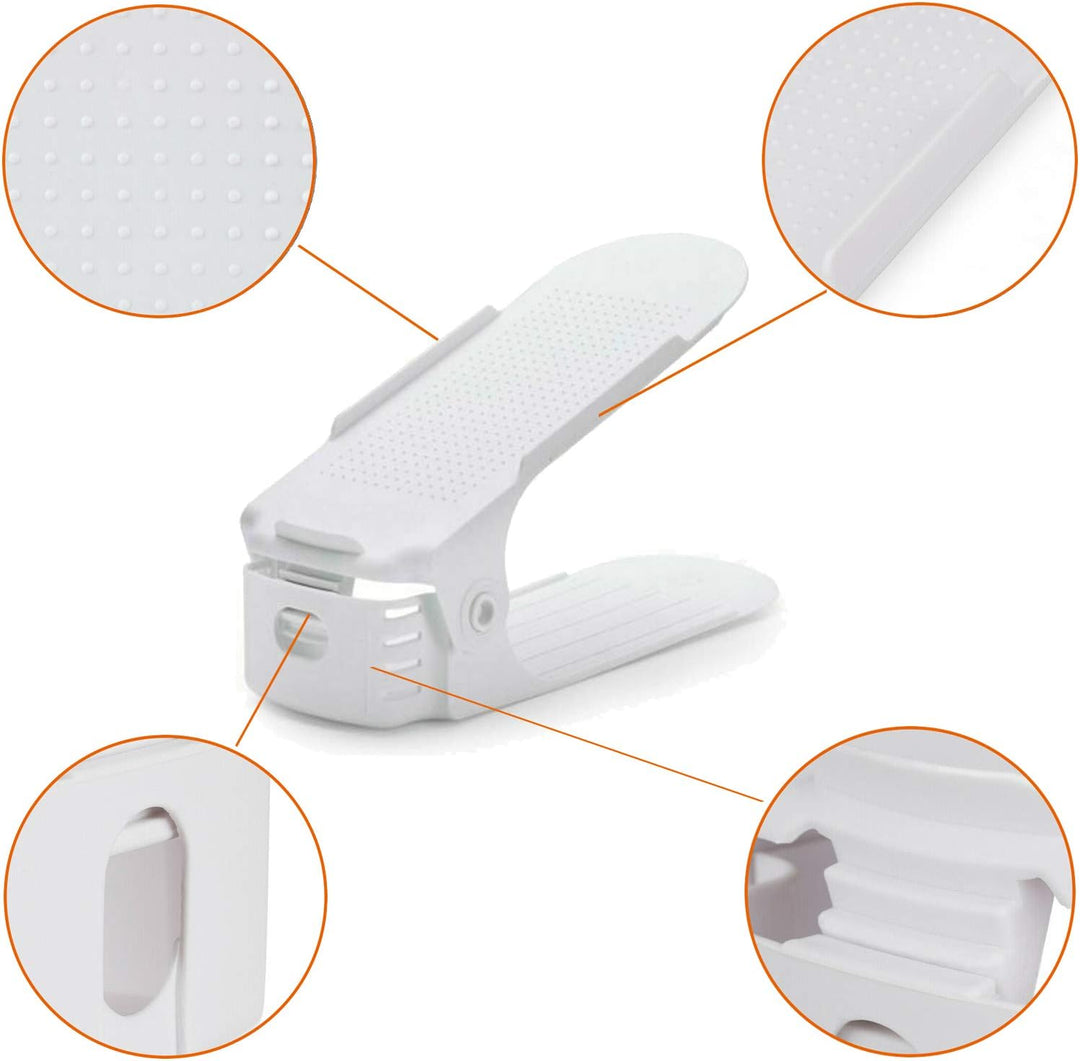 Aufun Einstellbare Schuhregale 30 Stück Schuhstapler/Schuhhalter Set, 3 höhenverstellbar, Platzspare
