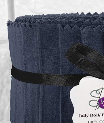 Soimoi 40 Stuck Feste Dark Navy Blau Vorgeschnittene Baumwoll-Stoffstreifen Zum Quilten Von Bastelst