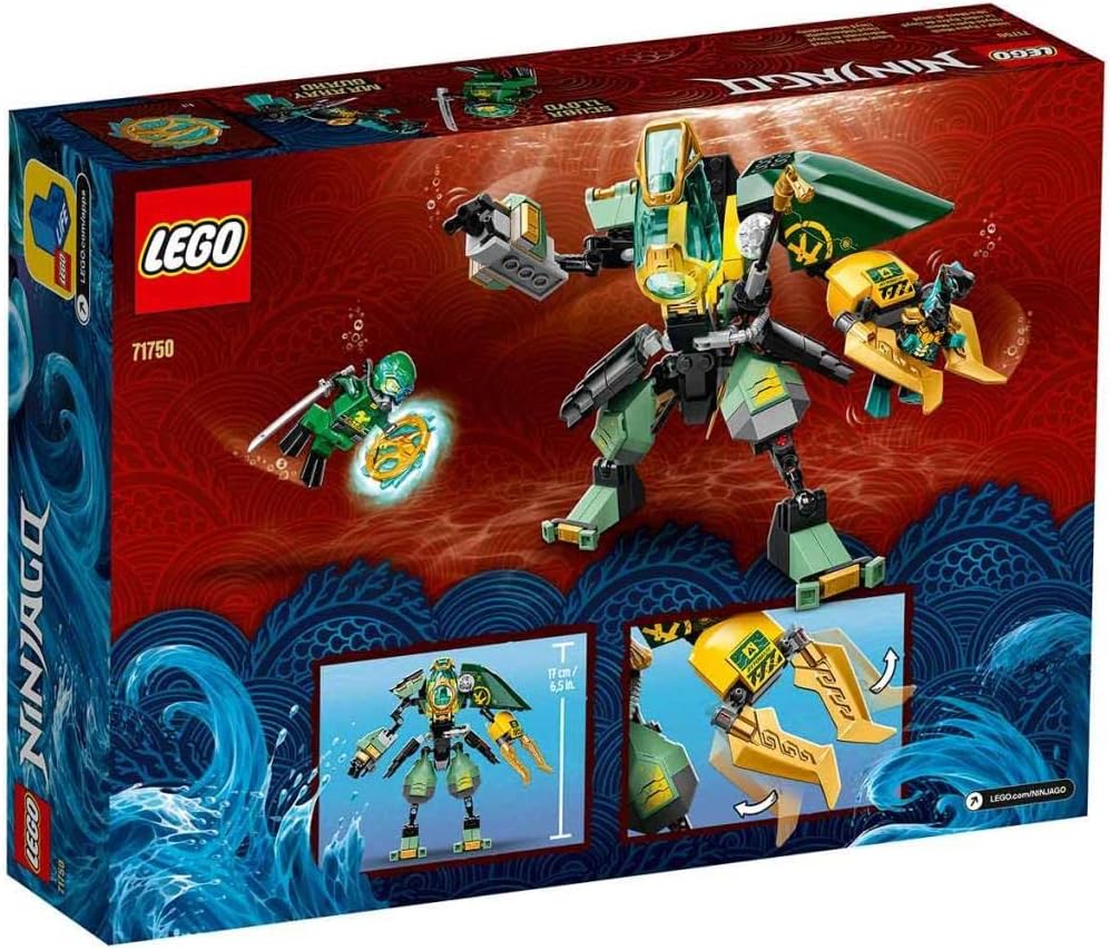 LEGO 71750 NINJAGO Lloyds Hydro-Mech, Unterwasser Set, Spielzeug für Jungen und Mädchen ab 7 Jahre m