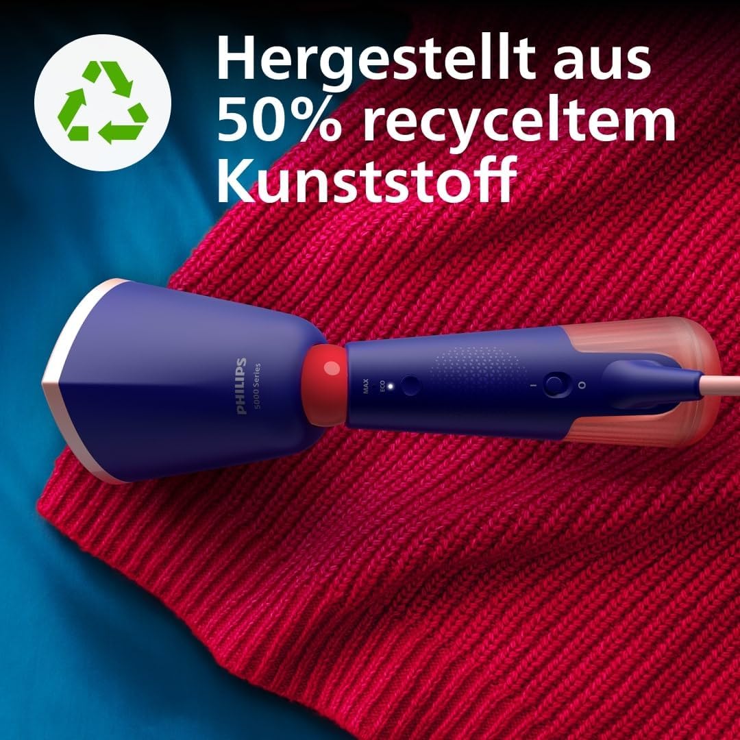 Philips Dampfglätter 5000-Serie – 35 Sekunden Aufheizen, kontinuierlicher Dampf, zwei Wassertanks, E