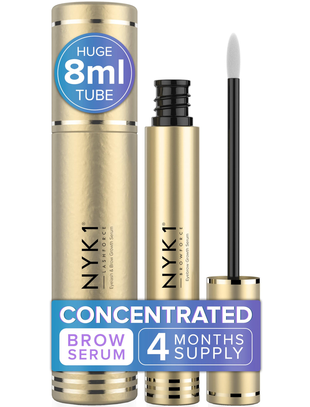 VOLLERE BRAUEN Augenbrauen Serum Wachstum (8ml) NYK1 BrowForce Augenbrauenserum Für Schnell Lash And