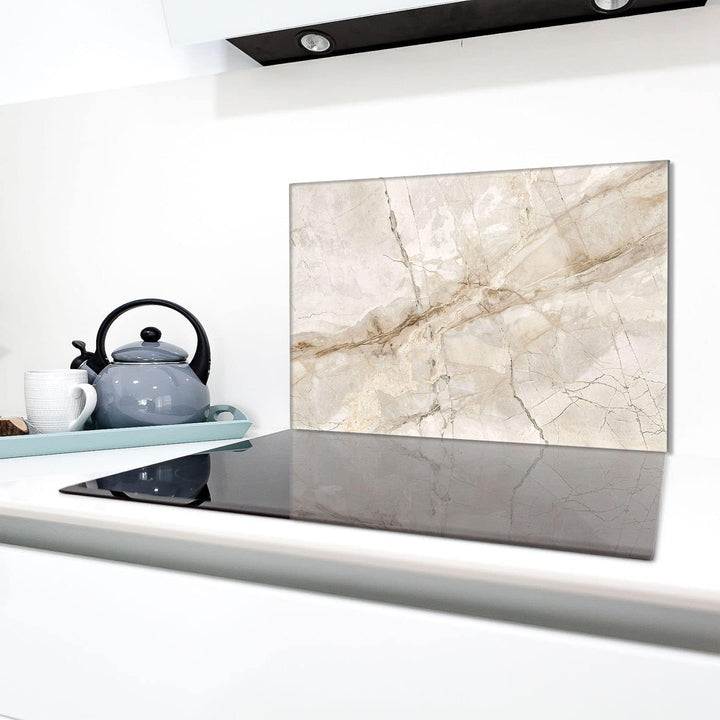 Herdabdeckplatte 80x52 cm 1-teilig Ceranfeldabdeckung Induktion Herdschutz Spritzschutz Glasplatte D