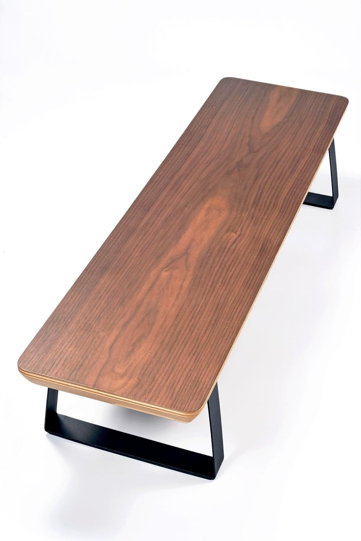 Monitorständer Desk Shelf 100 cm Walnuss | Monitorerhöhung Holz mit modularem Schienensystem | Schre