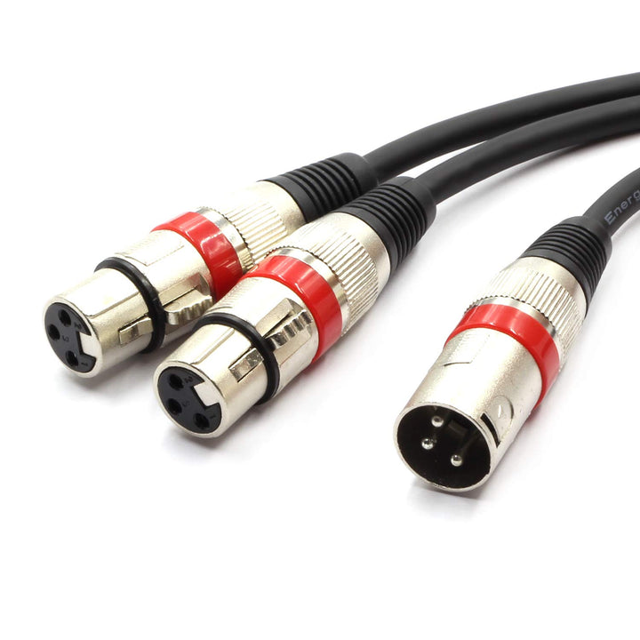 XLR-Splitter, symmetrisches Kabel, XLR-Stecker auf Dual-Buchse, 3-polig, Patch-Y-Kabel, Mikrofon-Spl