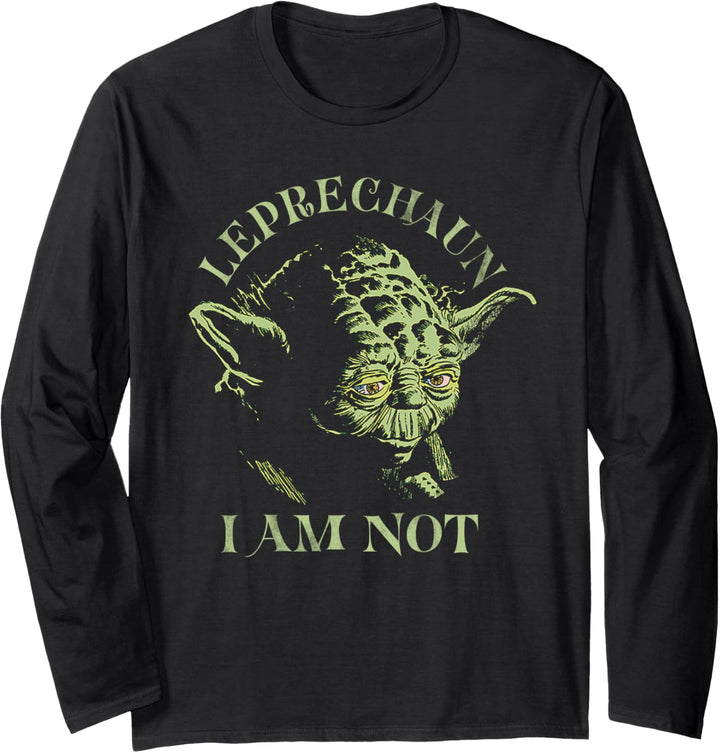 Star Wars Yoda Leprechaun I Am Not St. Patrick's Day Langarmshirt
