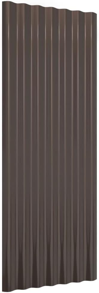 ACAGALA Dachpaneele Wellplatte aus Metall 100 x 36 cm | 12 STK. verzinkte Stahlbleche | Wetterfeste