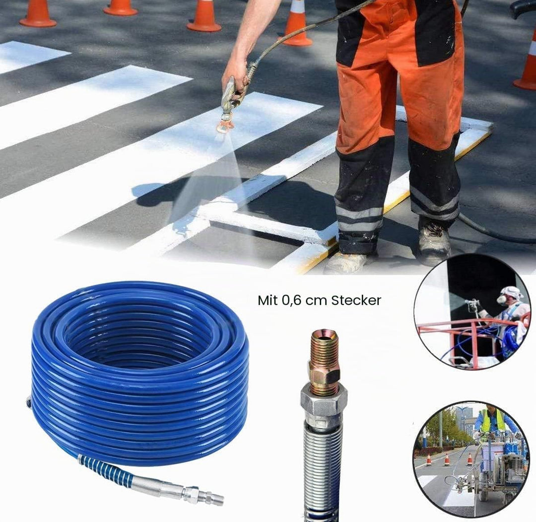 30M x 1/4" Airless Farbsprühschlauch, mit Schlauchverlängerungskupplung, für Airless Farbsprühsystem