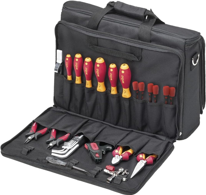 Wiha Werkzeug Set Service-Techniker 30-tlg. inkl. Tasche I Werkzeugsatz für Elektriker I VDE (43879)