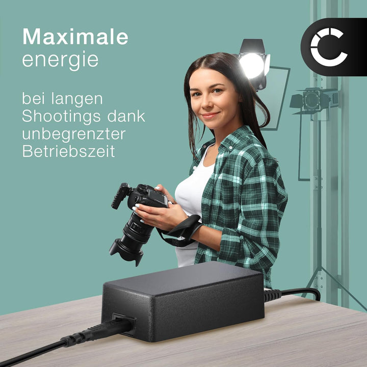 subtel® Netzteil DMW-AC8 + DMW-DCC12 für Panasonic Lumix DMC-GH3 DMC-GH4 DC-GH5 GH9 Kamera, Camcorde