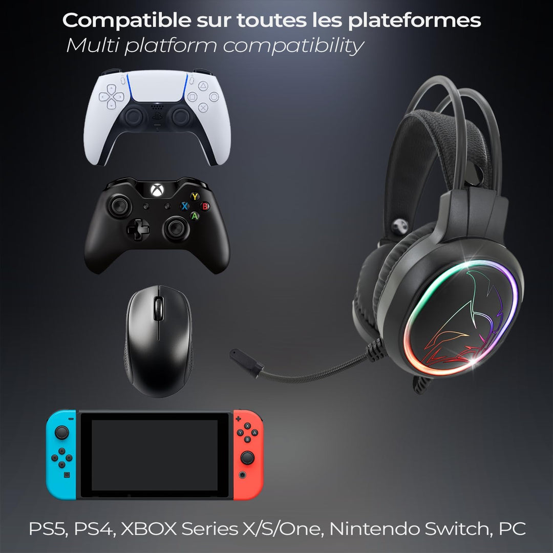 EMPIRE GAMING - Icarus S17 Gaming-Headset für PS5, PS4, Xbox One/Serie, PC, Mac, Smartphones, Tablet