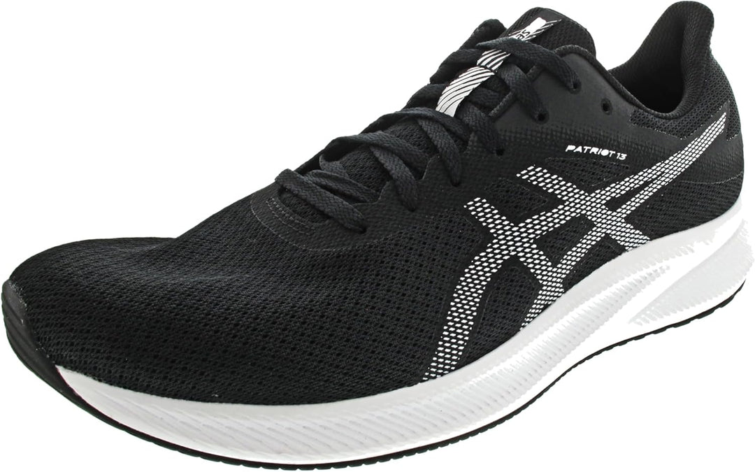 ASICS Patriot 13 Sportschuh Schwarz (48) 41.5 EU Black White, 41.5 EU Black White
