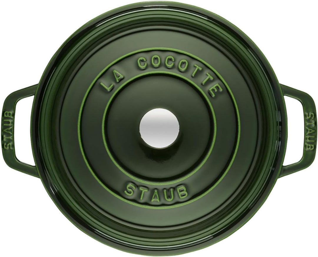 STAUB Gusseisen Bräter/Cocotte, Rund 26 cm, 5 L, Aromaregen Funktion für optimale Befeuchtung, Für a