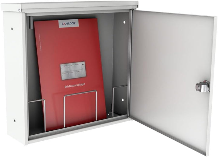 KNOBLOCH Zaunbriefkasten Beverly, 10 Liter, Mailbox (Weiss), Weiss