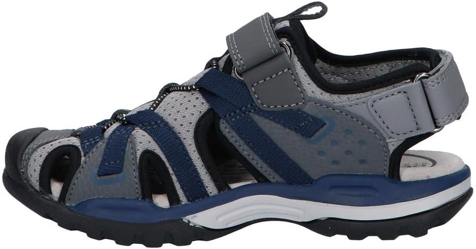 Geox Jungen J Borealis Boy B Geschlossene Sandalen 24 EU Schwarz Dk Grey Navy C0739, 24 EU Schwarz D