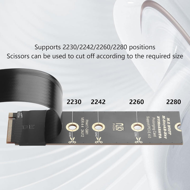 GINTOOYUN PCI-E4.0 M.2 NVME zu Oculink SFF-8611/8612 Adapterkabel M.2 M-Key 2280 NGFF zu Oculink SFF