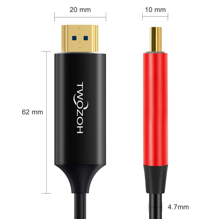 Twozoh 8K Glasfaser HDMI Kabel 30M, Hochgeschwindigkeits HDMI 2.1 Optisches kabel unterstützt 48Gbps