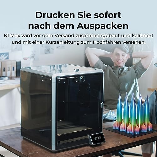 Creality 2024 Red Dot Awards K1 Max 3D Drucker, 600 mm/s Druckgeschwindigkeit,AI-Kamera, AI LiDAR, A