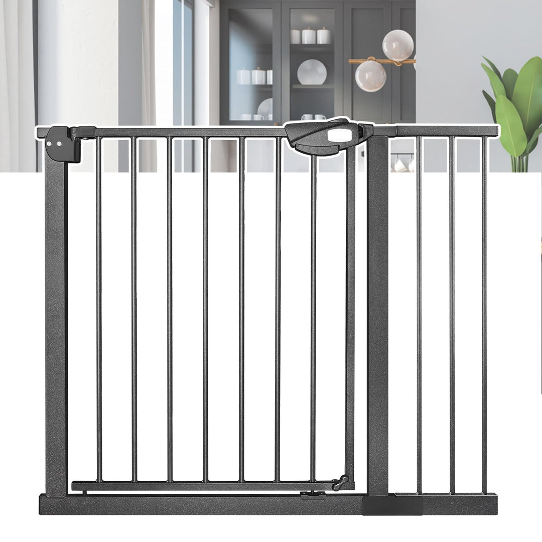 FIVMEN Treppenschutzgitter 90cm Türschutzgitter ohne Bohren N Stop Safety Tür- & Treppengitter mit A