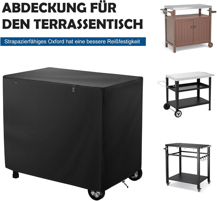 Outdoorküche Beistelltisch Abdeckung,100x60x80cm Wasserdichte Tischabdeckung für den Esswagen Terras
