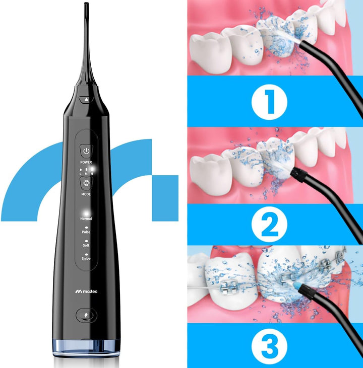 MalTec Munddusche Zahndusche elektrisch Toothie X60 150PSI Akku 2600 mAh 4 Betriebsmodi kabellos Sch