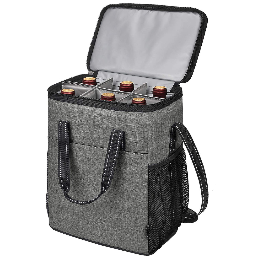 Kato Tirrinia Kühltasche Klein- Flaschenträger für Wein & Bier, gepolsterte weinkühltasche mit isoli