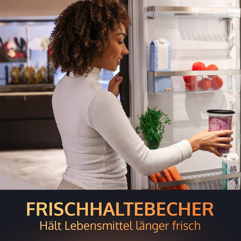 JAP Starke Stabmixer F1 | Frischhaltedose mit Deckel 800ml | 1200 W | einfache Reinigung | Titanklin