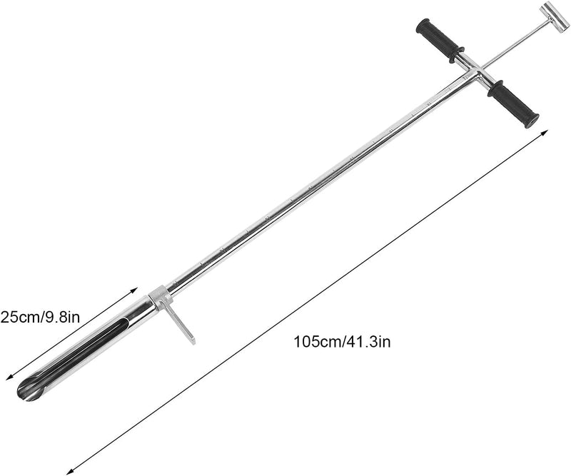 Bodenprobenehmer Edelstahl, 105cm Länge 50mm Mund Edelstahl Bodenprobenehmer mit Pedal