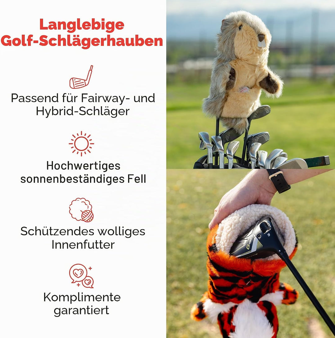 Daphne’s Headcovers Tiger Headcover Funny Golf Club Cover Stylish Protection for Club Driver Headcov